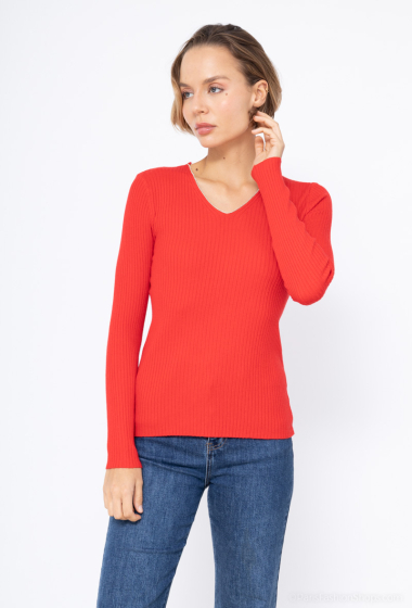 Wholesaler Rosy Days - Sweater with rhinestone collar