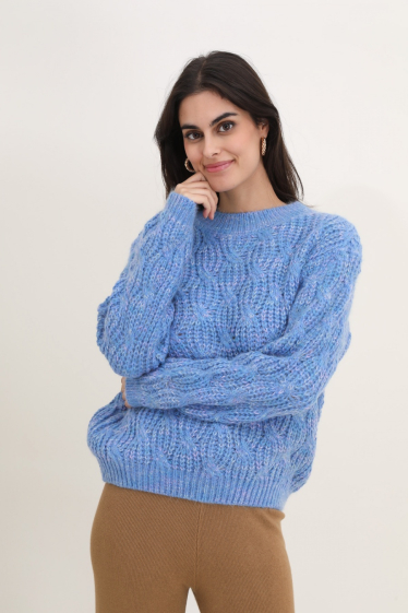 Wholesaler Rosy Days - Knitted sweater with colored thread