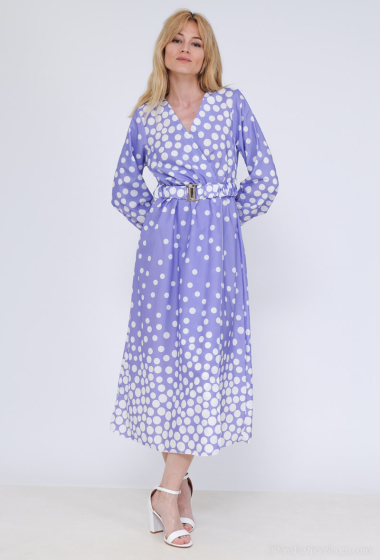 Wholesaler Rosy Days - Printed wrap dress with belt