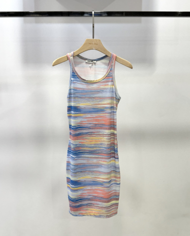 Wholesaler Rosy Days - Tie-dye print bodycon short dress