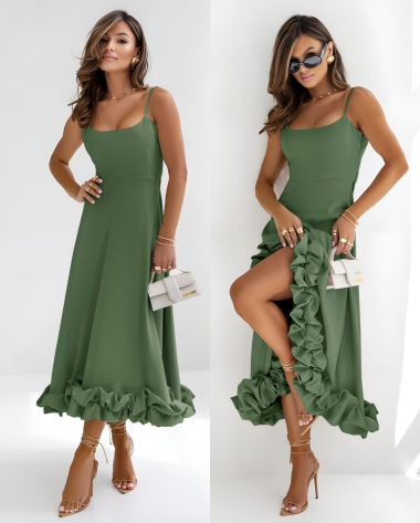 Wholesaler Rosy Days - Strapless maxi party dress with ruffles