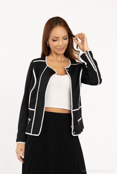 Wholesaler Rosy Days - Jacket with striped detail