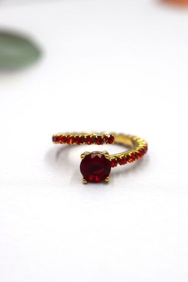 Wholesaler Rouge Bonbons - STEEL AND STRASS RING