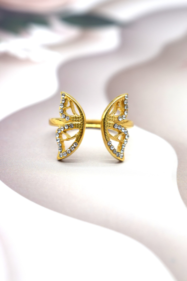 Wholesaler Rouge Bonbons - Stainless steel butterfly ring
