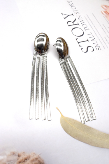 Wholesaler Rouge Bonbons - Stainless steel tassel earrings