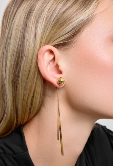 Wholesaler Rouge Bonbons - Stainless steel ball earrings