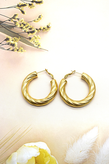 Wholesaler Rouge Bonbons - Stainless steel circle earrings
