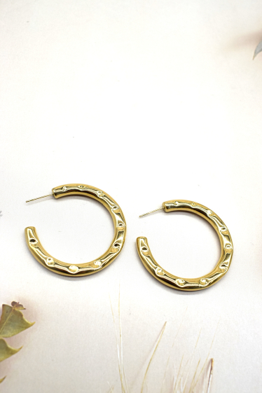 Wholesaler Rouge Bonbons - Stainless steel hoop earrings