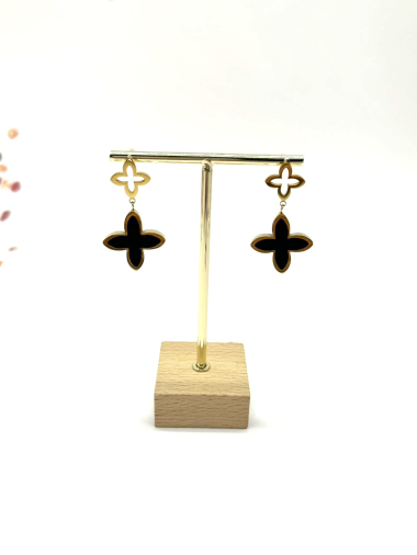 Wholesaler Rouge Bonbons - STAINLESS STEEL FLORAL EARRINGS