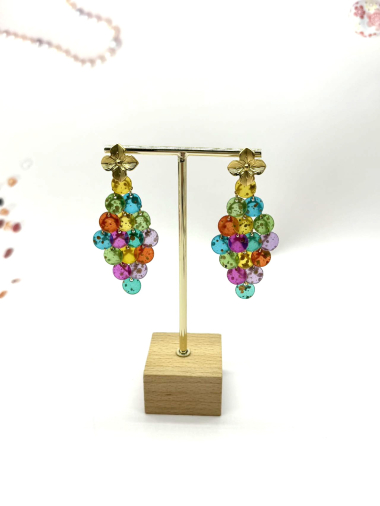 Wholesaler Rouge Bonbons - STAINLESS STEEL FLORAL EARRINGS