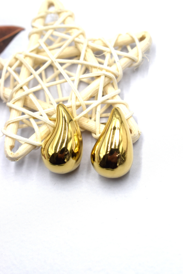 Wholesaler Rouge Bonbons - Stainless steel drop earrings 2cm