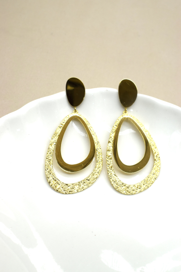 Wholesaler Rouge Bonbons - Stainless steel drop earrings
