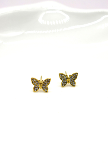 Wholesaler Rouge Bonbons - Stainless steel butterfly earrings