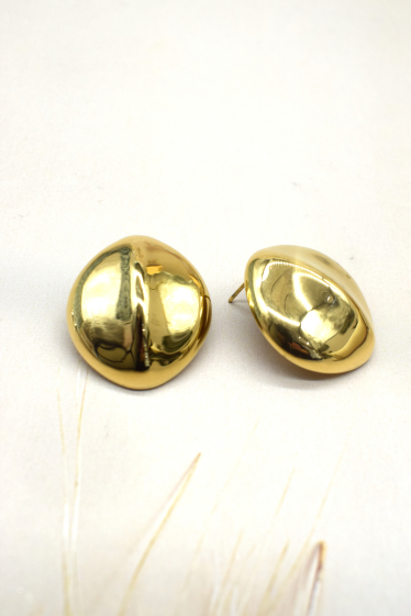 Wholesaler Rouge Bonbons - Round stainless steel earrings
