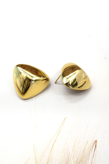 Wholesaler Rouge Bonbons - Stainless steel triangle earrings