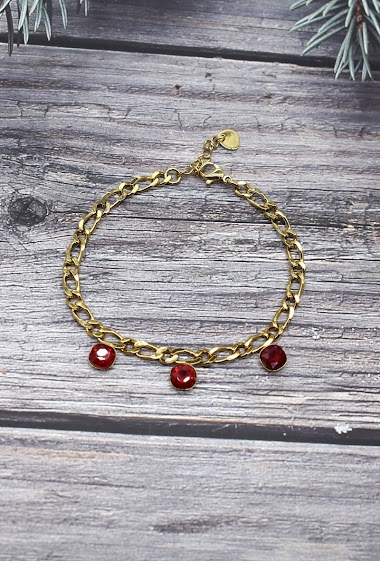 Grossiste Rouge Bonbons - Bracelet en acier