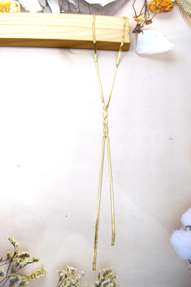 Großhändler Rouge Bonbons - Halskette mit Kreuzkette aus Edelstahl