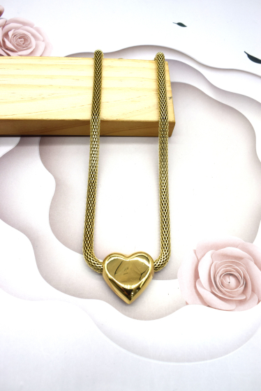 Wholesaler Rouge Bonbons - STAINLESS STEEL HEART NECKLACE