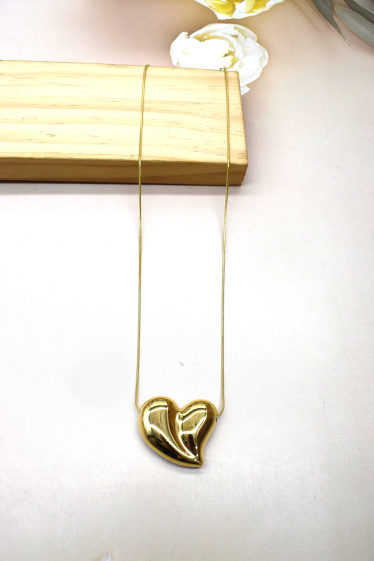 Wholesaler Rouge Bonbons - Stainless steel heart necklace