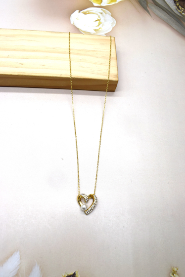 Wholesaler Rouge Bonbons - Stainless steel heart necklace