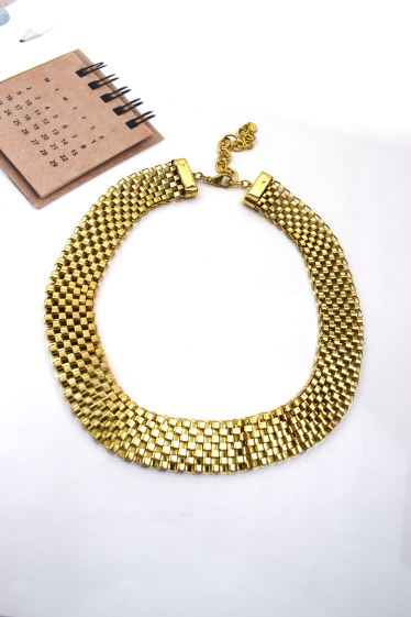 Wholesaler Rouge Bonbons - stainless steel flat mesh necklace