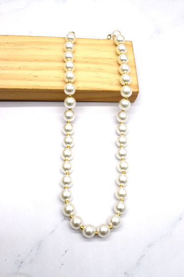 Großhändler Rouge Bonbons - Perlenkette aus Edelstahl