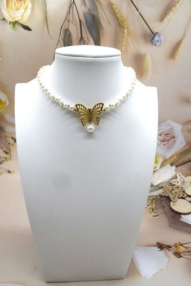 Wholesaler Rouge Bonbons - Stainless Steel Butterfly Neck Necklace
