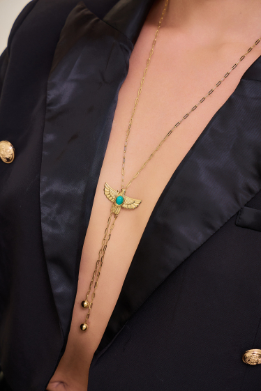 Großhändler Rouge Bonbons - Adler-Halskette aus Edelstahl