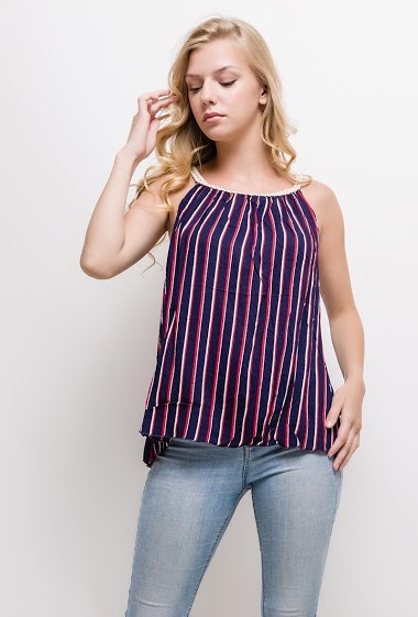 Wholesaler RZ Fashion - Sleeveless top striped