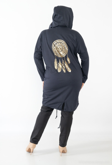 Mayorista RZ Fashion - Chaleco con capucha y espalda estampada