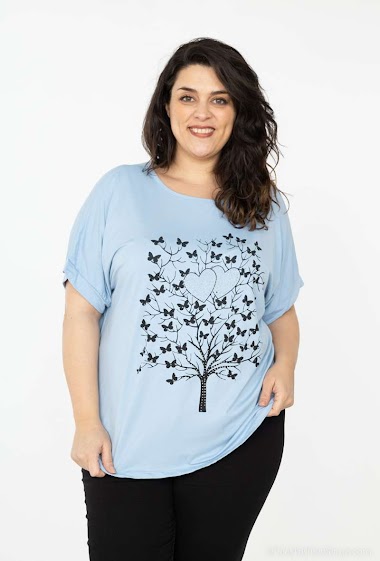 Wholesalers RZ FASHION GRANDE TAILLE - Top big size with print