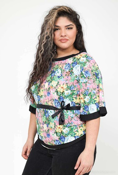 Wholesaler RZ Fashion - Tunic with printed flowers