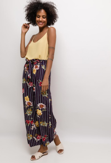 Wholesaler RZ Fashion - Wide striped and floral pants