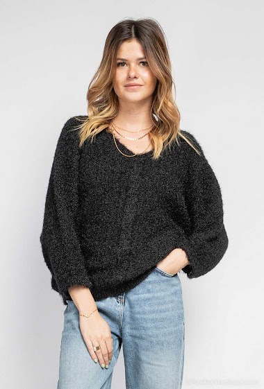 Großhändler RZ Fashion - V-Ausschnitt-Sweater