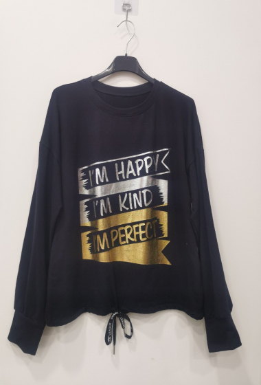 Großhändler RZ Fashion - Sweatshirt mit Botschaft