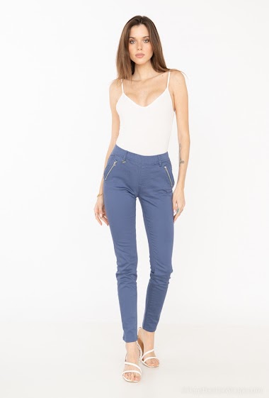 Wholesaler S'QUISE - Tapered canvas jegging