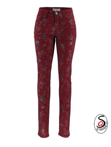 Grossiste S'QUISE - Pantalon en toile imprimé