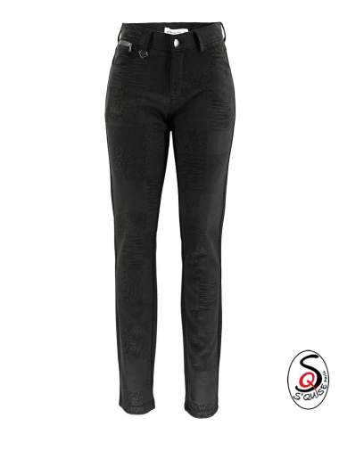 Grossiste S'QUISE - Pantalon suédine imprimé