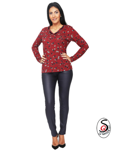 Wholesaler S'QUISE - Fancy flower sweaters - long sleeve