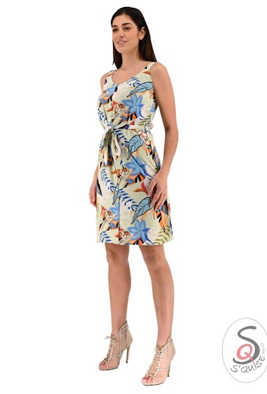 Grossiste S'QUISE - Robe a motif feuilles