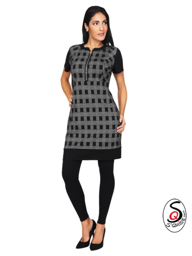 Wholesaler S'QUISE - Plaid print dress