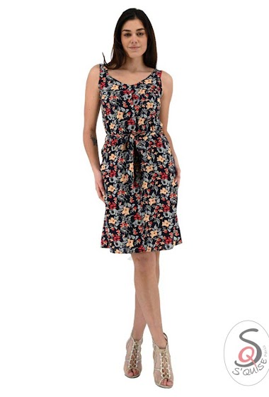 Wholesaler S'QUISE - Dress with flower pattern