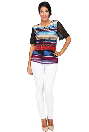 Großhändler S'QUISE - Multicolor striped top