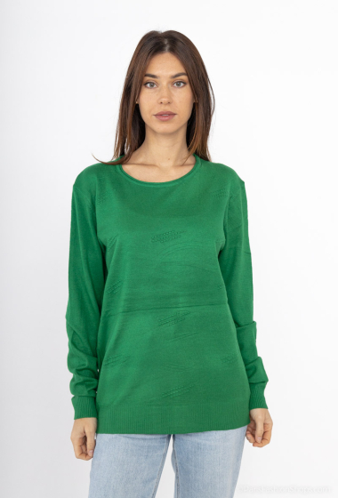 Wholesaler S.Z FASHION - Plain sweater, long sleeves