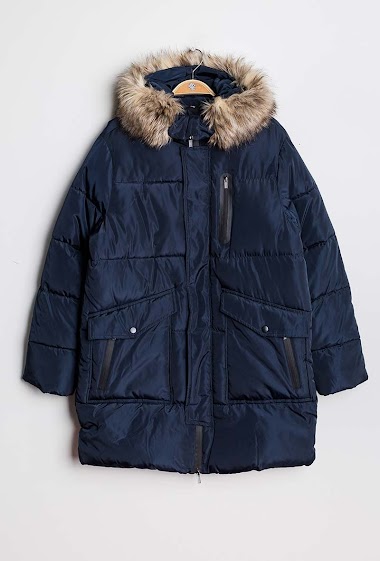 Wholesaler S3C - Puffer jacket with hood and fur