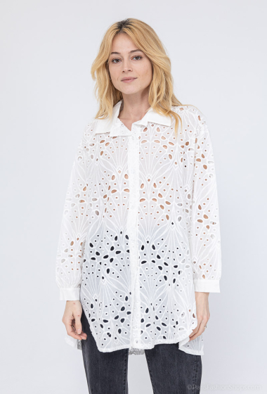 Wholesaler Saison du vent - Embroidered and textured shirt