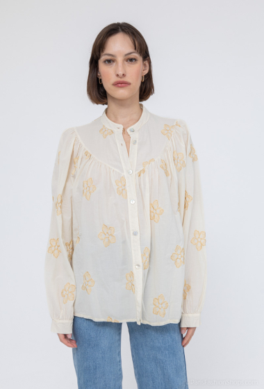 Wholesaler Saison du vent - Gold embroidery shirt