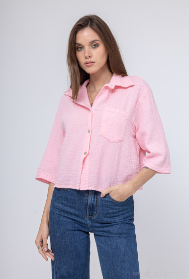 Wholesaler Saison du vent - Short cotton gauze shirt