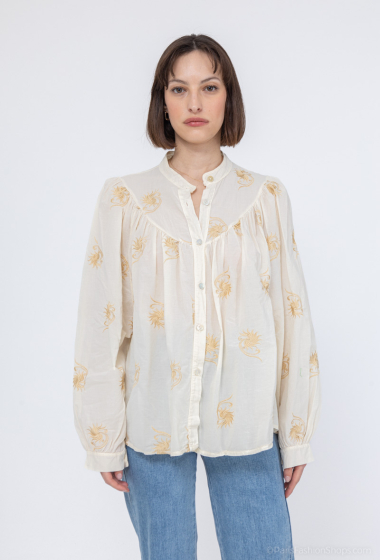 Wholesaler Saison du vent - Gold embroidery shirt