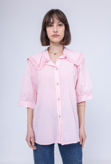 Wholesaler Saison du vent - Large collar short sleeve shirt